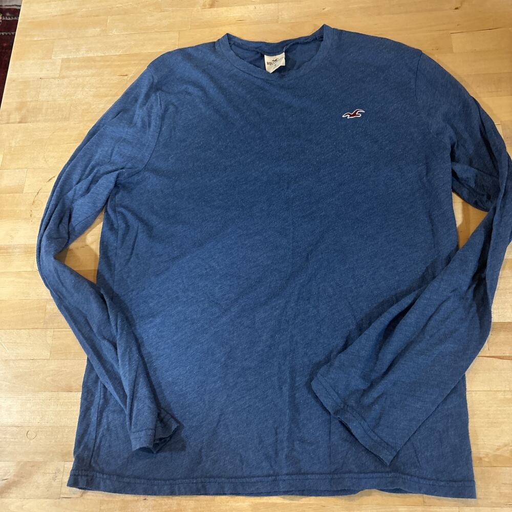 Hollister Co. blue heathered long-sleeve crewneck shirt Men’s Small